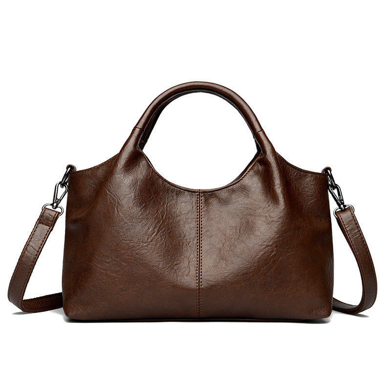 Retro Textured Soft Leather Tote - photo 11