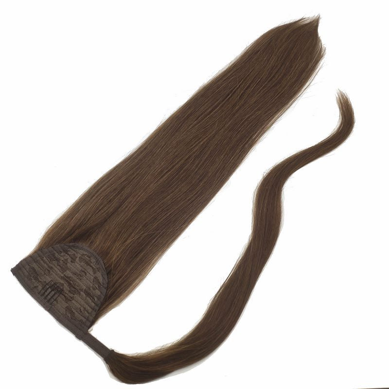 Real Hair Velcro Ponytail Extension texture close-up