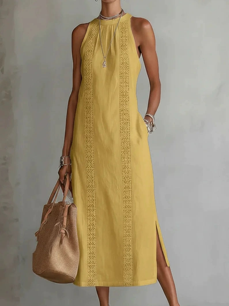 Lace Patchwork Sleeveless Dress - photo 7