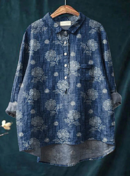 Graffiti Print V-Neck Shirt - photo 6