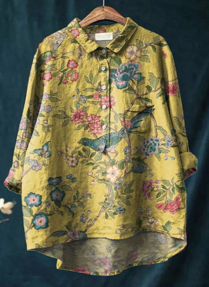 Graffiti Print V-Neck Shirt - photo 7