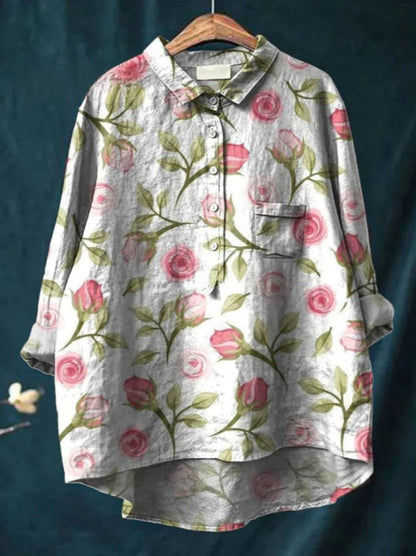 Graffiti Print V-Neck Shirt - photo 11