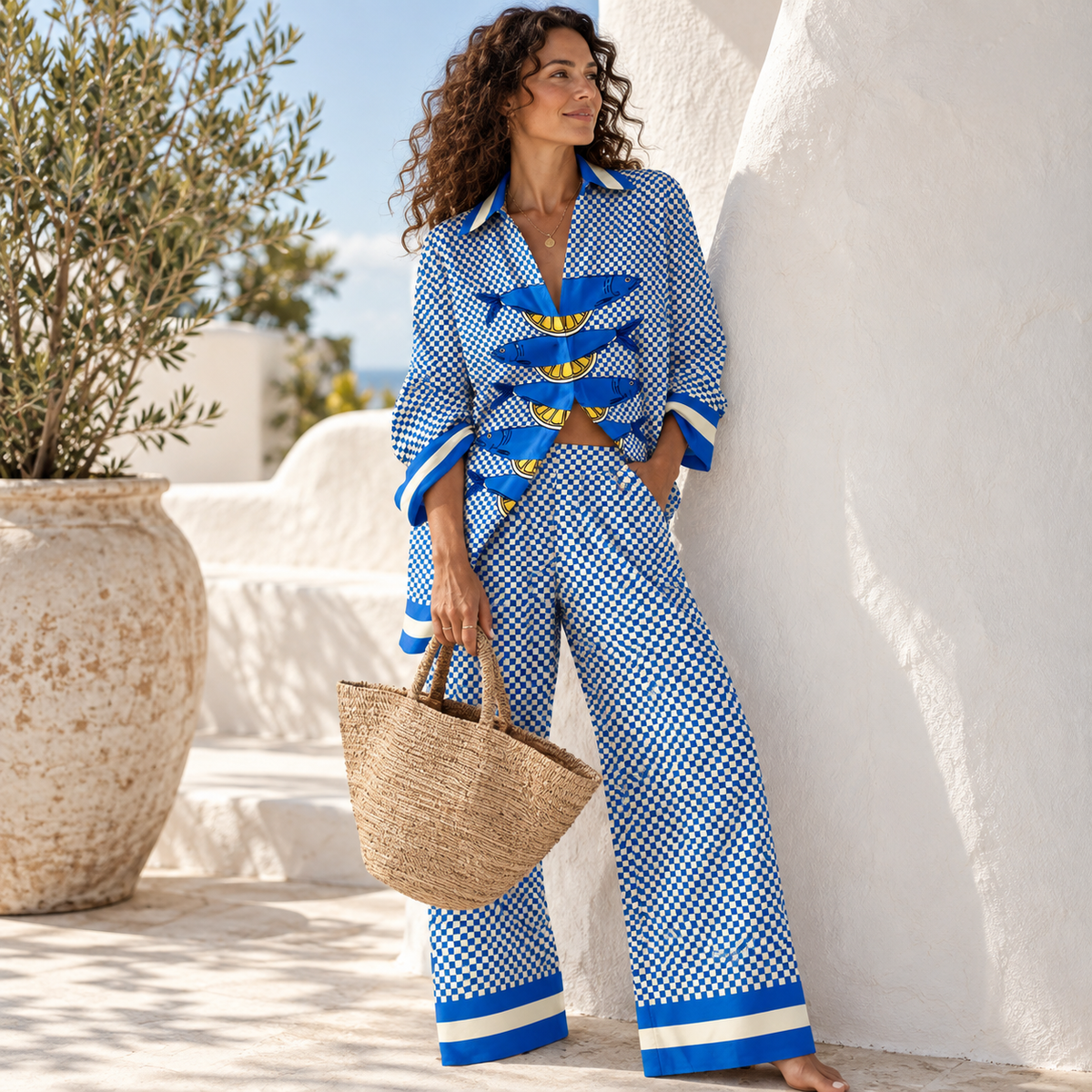 Model wearing Elodie | Coastal Two-Piece Set