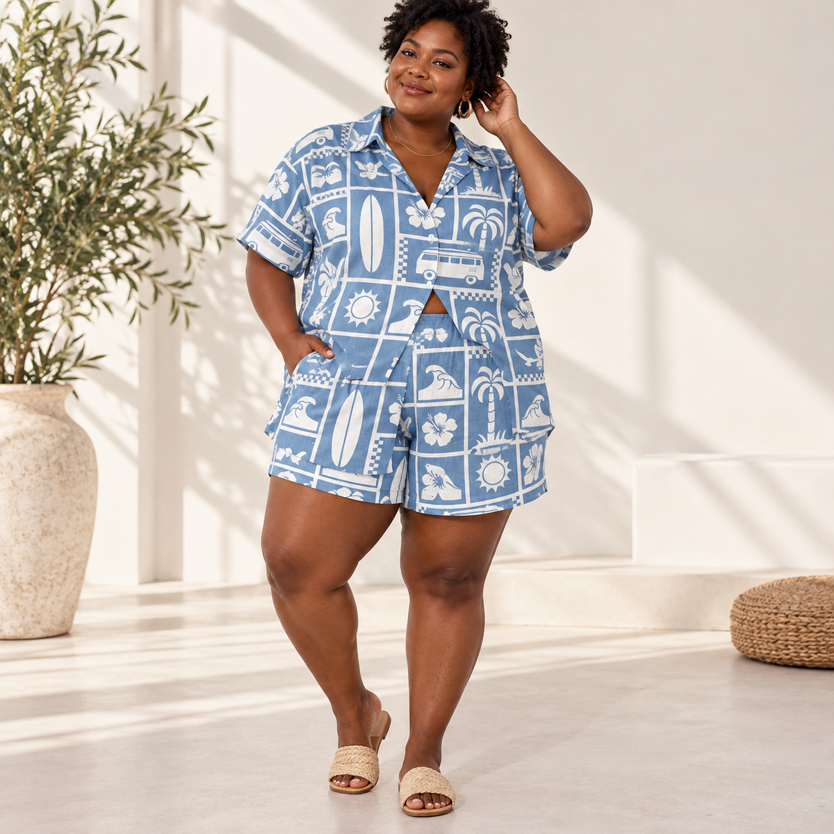 Model wearing Naomi | Coastal Two-Piece Set