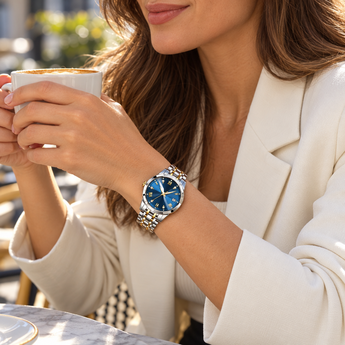 Stylish And Versatile Calendar Waterproof Quartz Watch Couple Men And Women Watch lifestyle wrist view 1
