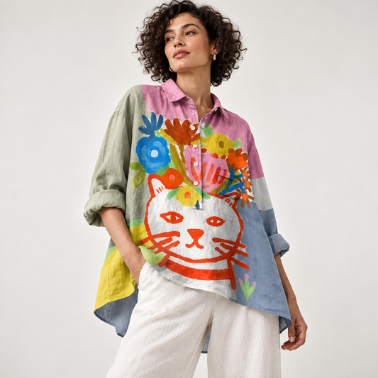 Editorial view of Elegant Summer Blouse